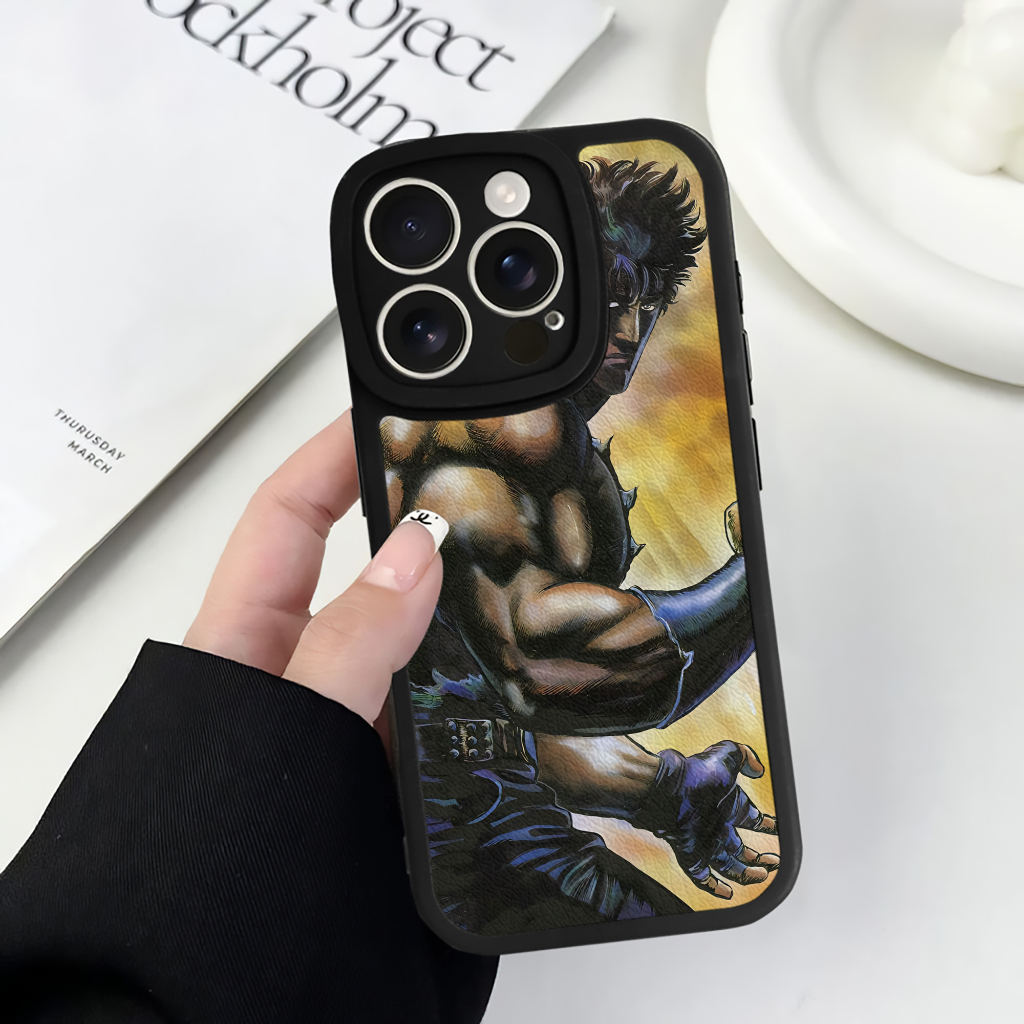 （画像用） 北斗の拳 Fist of the North Star 【iPhone 16シリーズ対応】シリコンスマホケース（レザー調） 材質：シリコン